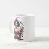 De beschermende koningin koffiemok (Voorkant links)