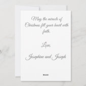 de beschermengel bidt bij de wieg van de baby feestdagenkaart (Achterkant)