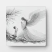 De beschermengel bidt met het kind fotoplaat (Voorkant)