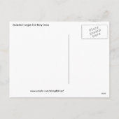 De beschermengel van Kerstmis en Baby Jezus Feestdagenkaart (Achterkant)