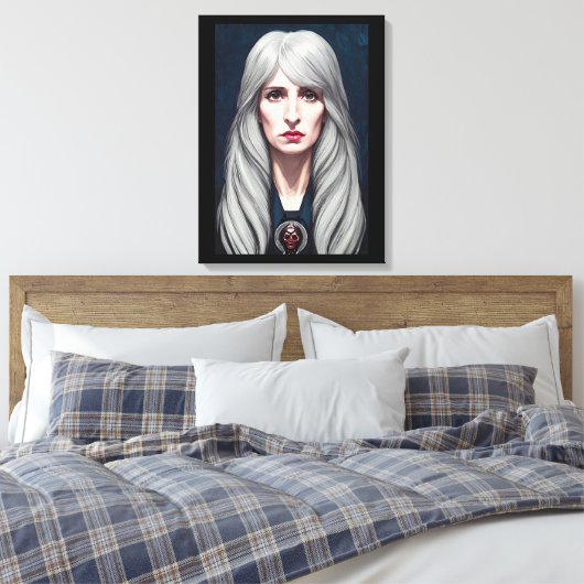 De beschermer van de heks Fantasy kunst schilderen Canvas Afdruk (Insitu (Slaapkamer))