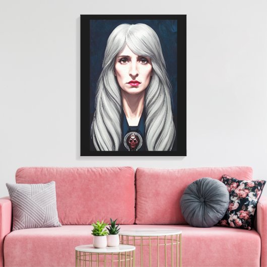 De beschermer van de heks Fantasy kunst schilderen Canvas Afdruk (Insitu (Woonkamer))