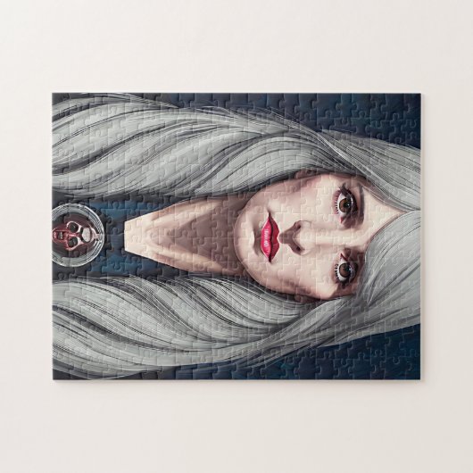 De beschermer van de heks Fantasy kunst schilderen Legpuzzel (Horizontaal)