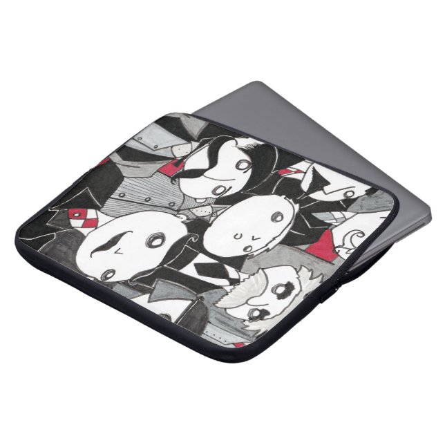 De beschermhoes van de laptop sleeve (Voorkant top)