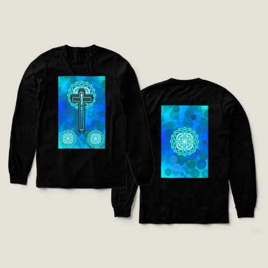 De bescherming van Jezus is liefde Tri-Blend Shirt (Voorkant /achterkant)