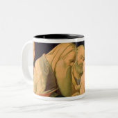 De beschikking tweekleurige koffiemok (Voorkant links)