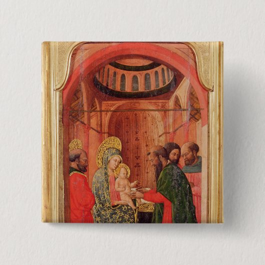 De beschikking vierkante button 5,1 cm (Voorkant)