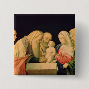 De beschikking vierkante button 5,1 cm