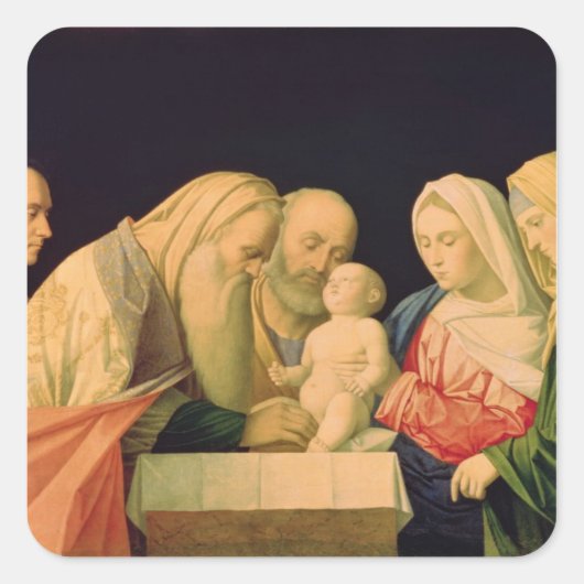 De beschikking vierkante sticker (Voorkant)