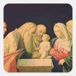 De beschikking vierkante sticker