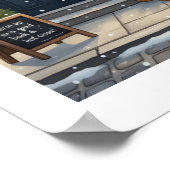 De besneeuwde plank poster (Hoek)