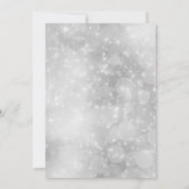 De besneeuwde winterse kerstscène van Silver Tree Kaart (Achterkant)