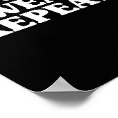 De Besnoeiing van de maatregel haalt Herhaal het W Poster (Hoek)