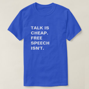 De bespreking is Goedkoop.  De vrije Toespraak is T-shirt