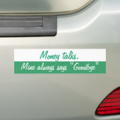 De besprekingen van het geld bumpersticker (Op auto)