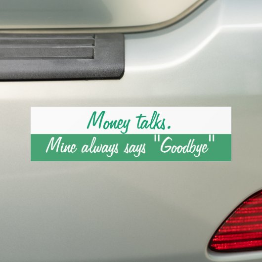 De besprekingen van het geld bumpersticker (Op auto)