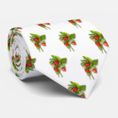 De bessen, overal boven aardbeienafdrukken stropdas (Opgerold)