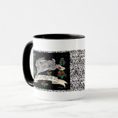 De best-wensen Mok van konijn, die Zware met Bloem (Voorkant links)