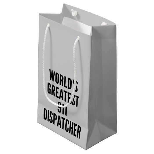 De beste 911 Dispatcher ter wereld Klein Cadeauzakje (Voorkant Gekanteld)