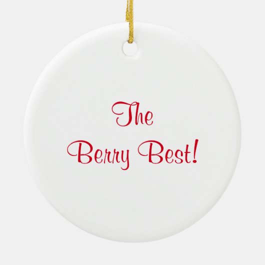 De beste aardbei van de bes keramisch ornament (Achterkant)