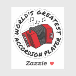 De beste accordeonspeler ter wereld grappig sticker