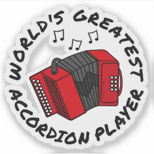 De beste accordeonspeler ter wereld grappig sticker (Voorkant)