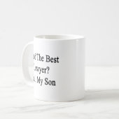 De beste advocaat belt mijn zoon koffiemok (Voorkant links)