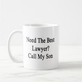 De beste advocaat belt mijn zoon koffiemok (Links)