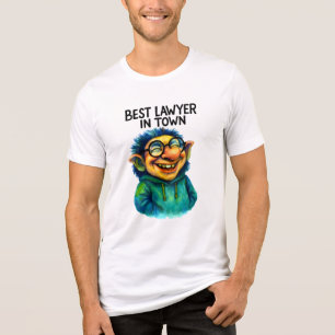 De beste advocaat in de stad Grappig Troll Attorne Tri-Blend Shirt