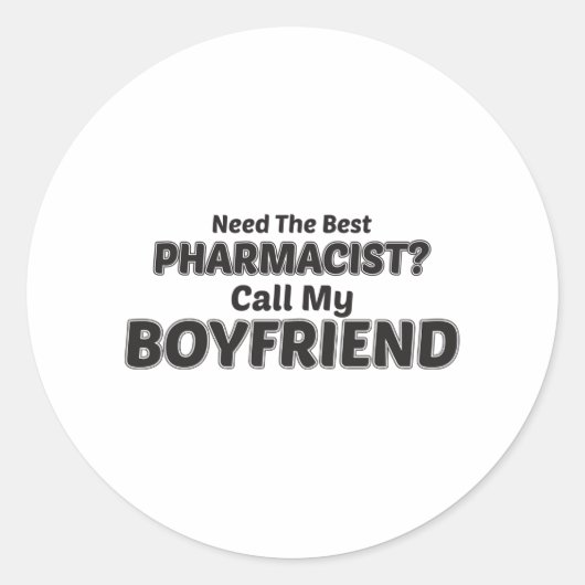 De beste apotheker nodig? Bel mijn vriend Ronde Sticker (Voorkant)