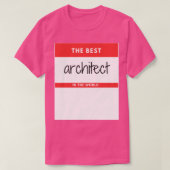 De beste architect in de wereld Rode sticker T-shirt (Design voorkant)