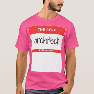De beste architect in de wereld Rode sticker T-shirt