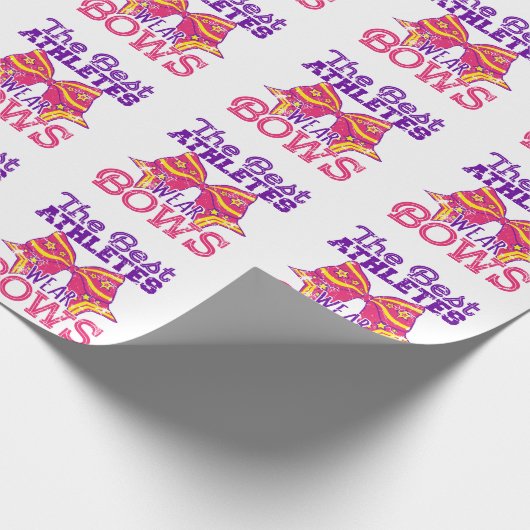 De beste atleten Draag bogen schattig cheerleading Cadeaupapier (Hoek)