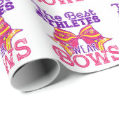 De beste atleten Draag bogen schattig cheerleading Cadeaupapier (Rol Hoek)