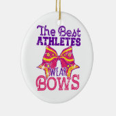 De beste atleten Draag bogen schattig cheerleading Keramisch Ornament (Rechts)