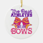 De beste atleten Draag bogen schattig cheerleading Keramisch Ornament (Voorkant)