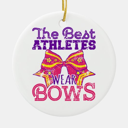 De beste atleten Draag bogen schattig cheerleading Keramisch Ornament (Voorkant)