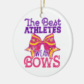 De beste atleten Draag bogen schattig cheerleading Keramisch Ornament (Links)