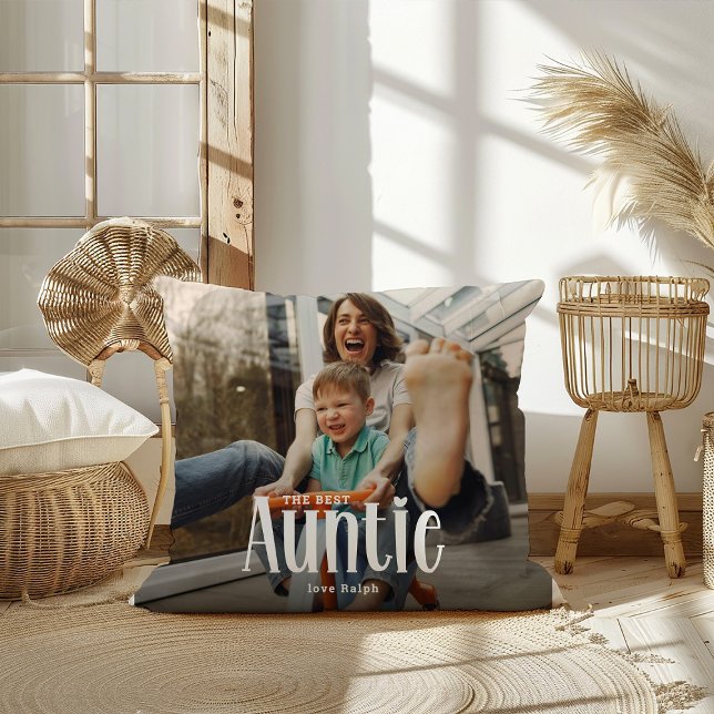 De Beste AUNTIE 'Custom Photo Schattige Gift Kussen (Creator heeft geüpload)