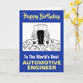 De beste auto-ingenieur ter wereld kaart (Gele Bloem)