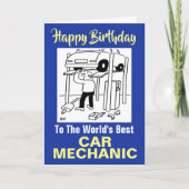 De beste automonteur ter wereld - Happy Birthday Kaart (Voorkant)