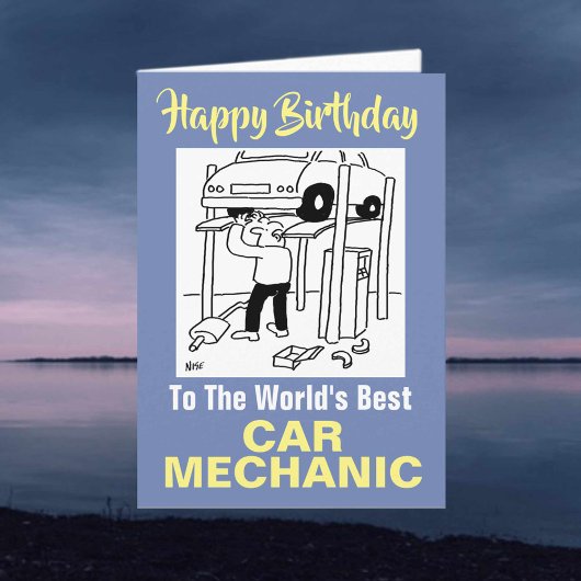 De beste automonteur ter wereld - Happy Birthday Kaart