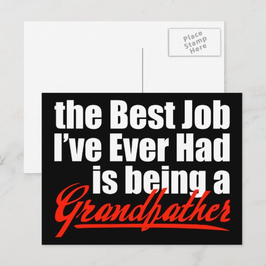De beste baan is grootvader worden briefkaart (Voorkant / Achterkant)