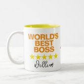 De beste baas ter wereld Mok | Aangepaste naam Ini (Links)