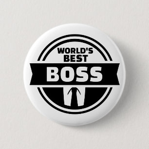 De beste baas ter wereld ronde button 5,7 cm