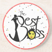 De beste baas ter wereld zandsteen onderzetter (Voorkant)