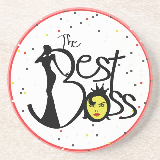 De beste baas ter wereld zandsteen onderzetter (Voorkant)