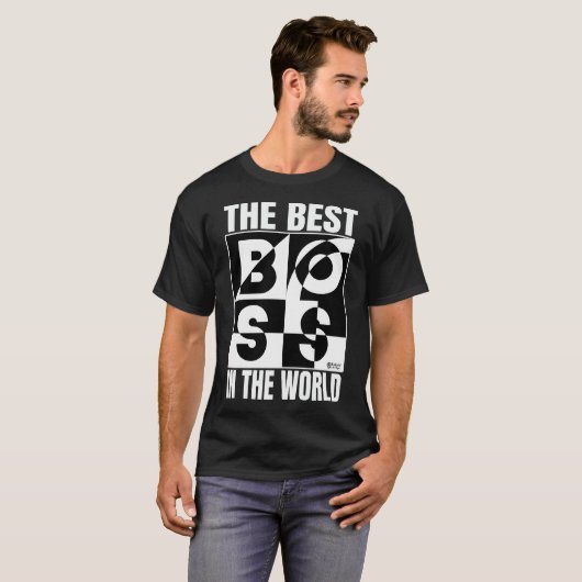 De beste baas ter wereld zwart t-shirt (Voorkant volledig)