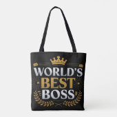 De beste baas van de wereld tote bag (Achterkant)