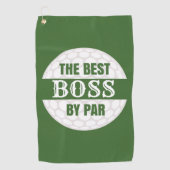 De beste baas van Par Golfers Funny Pun Golfhanddoek (Voorkant)